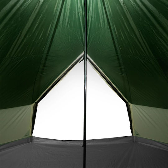 vidaXL Σκηνή Camping Teepee Πράσινη για 12 Άτομα 600x600x350εκ.