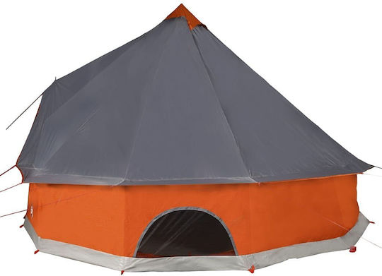 vidaXL Σκηνή Camping Teepee Πορτοκαλί για 12 Άτομα 600x600x350εκ.