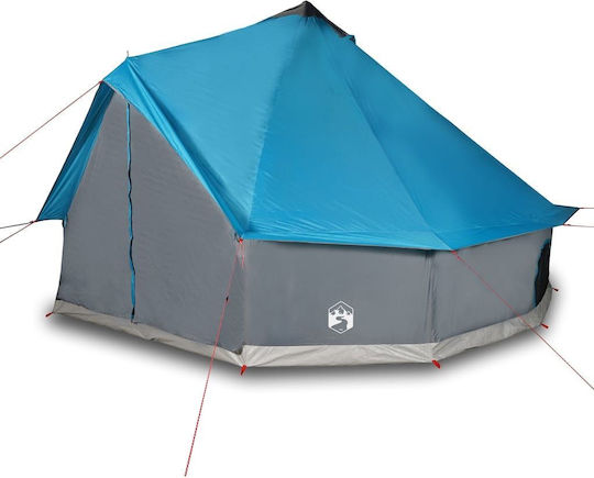 vidaXL Σκηνή Camping Teepee Μπλε για 12 Άτομα 600x600x350εκ.