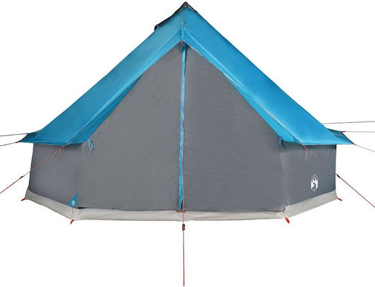 vidaXL Σκηνή Camping Teepee Μπλε για 12 Άτομα 600x600x350εκ.