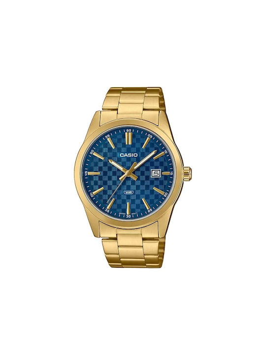 Casio Collection Uhr Batterie mit Gold Metallarmband