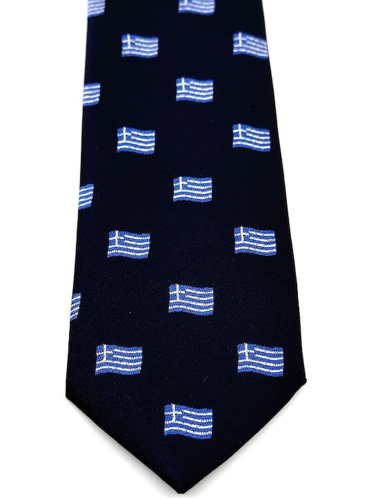 Legend Accessories Τυπου Micro Ανδρική Γραβάτα με Σχέδια σε Μπλε Χρώμα