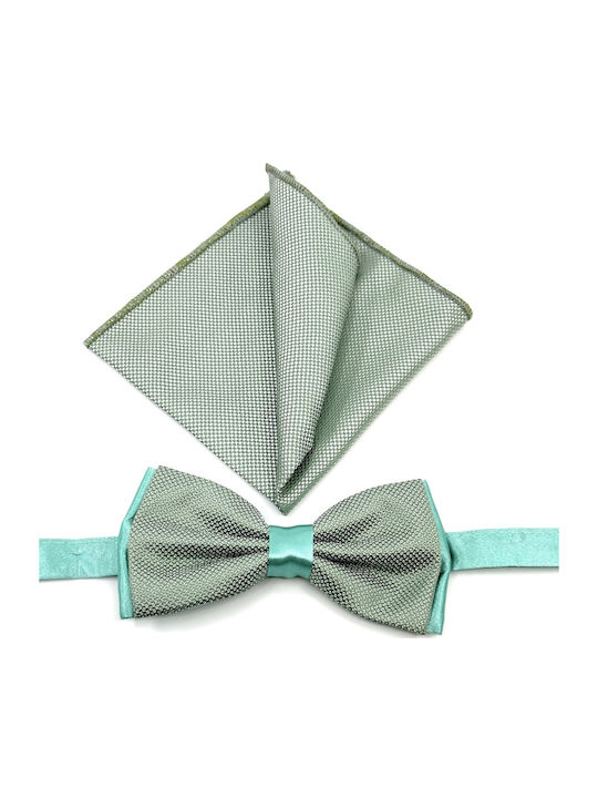 Legend Accessories Bow Tie Set with Pochette Turquoise