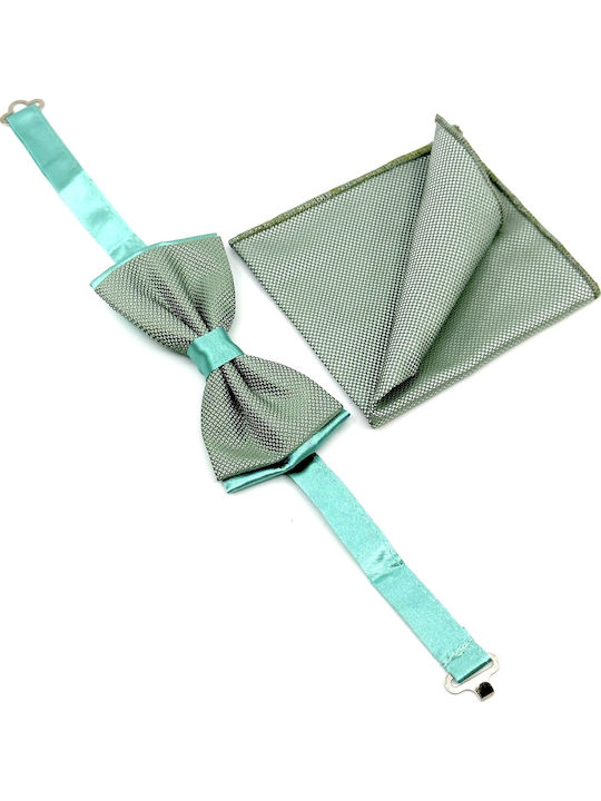 Legend Accessories Bow Tie Set with Pochette Turquoise
