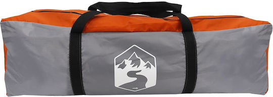 vidaXL Camping Tent Tunnel Orange 3 Seasons for 9 People 488x274x190cm