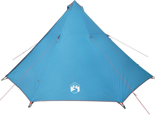 vidaXL Σκηνή Camping Teepee Μπλε για 8 Άτομα 400x400x200εκ.