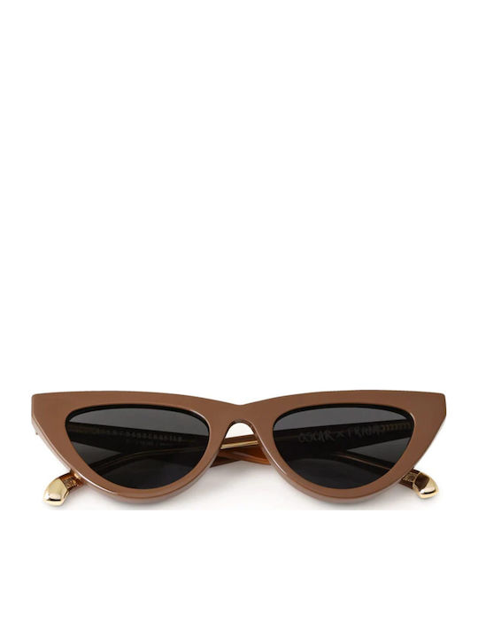 Oscar & Frank Fujin Women's Sunglasses with Plastic Frame Chocolate