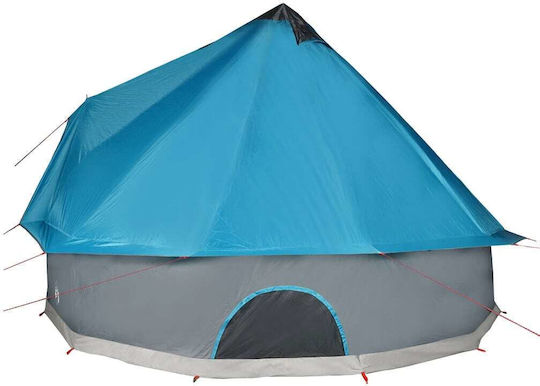 vidaXL Къмпинг Сцена Типи Синя за 10 Човека 500x500x300см