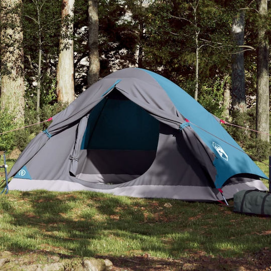 vidaXL Camping Tent Igloo Blue for 4 People 274x213x122cm