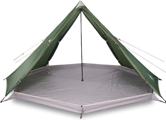 vidaXL Camping Tent Teepee Green 3 Seasons for 8 People 400x400x200cm