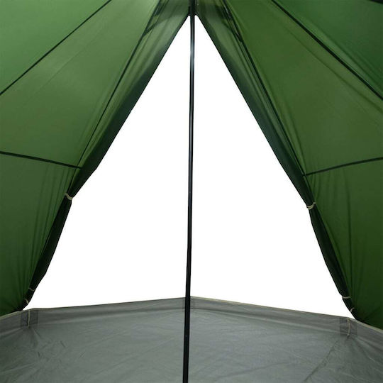 vidaXL Camping Tent Teepee Green 3 Seasons for 8 People 400x400x200cm