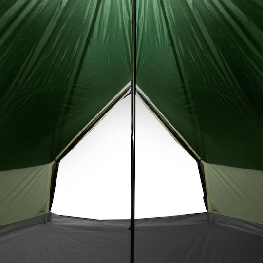 vidaXL Camping Tent Teepee Green 4 Seasons for 10 People 500x500x300cm