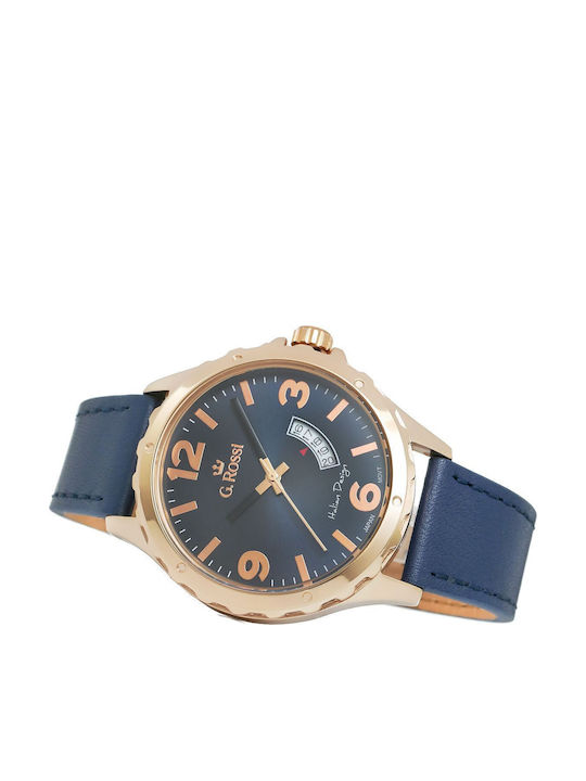 G.Rossi Watch Battery with Leather Strap G.Rossi Watch Battery with Leather Strap