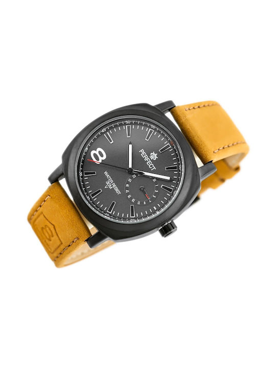 Perfect Watch Battery with Yellow Leather Strap