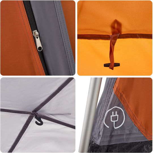 vidaXL Automatisch Campingzelt Hütte Gray für 7 Personen 325x325x231cm
