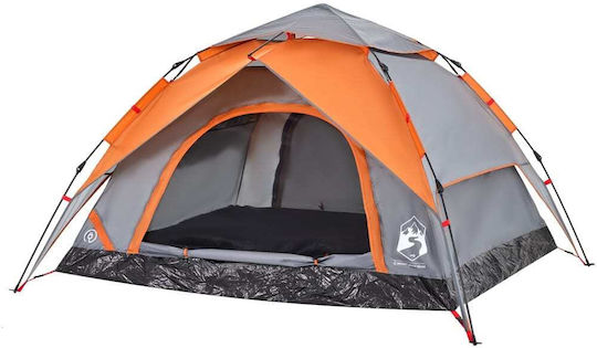 vidaXL Automatic Camping Igloo Tent Gray for 4 People 230x230x121cm