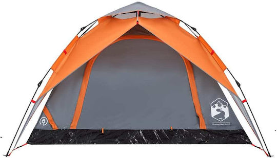 vidaXL Automatic Camping Igloo Tent Gray for 4 People 230x230x121cm
