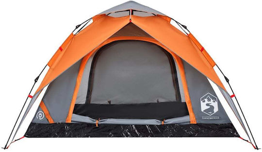 vidaXL Automatic Camping Igloo Tent Gray for 4 People 230x230x121cm