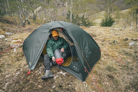 Robens Seeker 2 Summer Camping Igloo Mountaineering Green with Double Cloth for 2 People Waterproof 2000mm 15cm