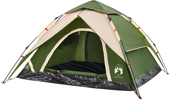 vidaXL Automatic Camping Tent Igloo Green for 5 People 223x223x155cm
