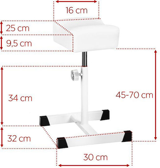 Gear Pro Wheeled Footstool White