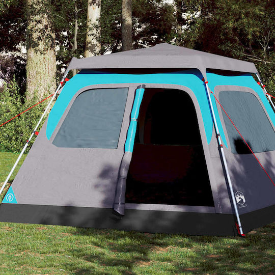 vidaXL Camping Tent Igloo Blue 3 Seasons for 6 People 310x285x200cm