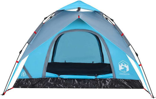 vidaXL Αυτόματη Σκηνή Camping Igloo Μπλε για 3 Άτομα 230x200x148εκ.