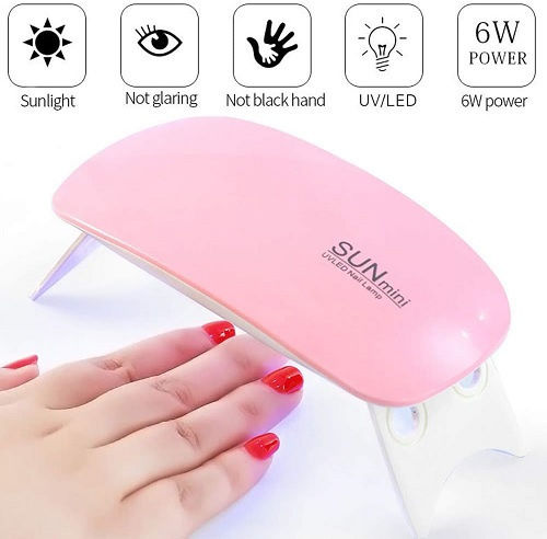 Lampa pentru unghii Mini Sun Uvled, roz