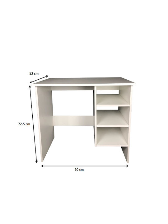 Birou Molde Din Lemn Alb 90x52x72.5 cm