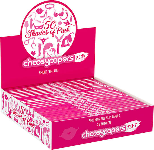 Choosypapers King Size Slim 32 Sheets 50 Shades Pink