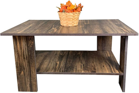 Ορθογώνιο Κεντρικό Τραπεζάκι Ξύλινο White Oak Μ87xΠ60xΥ43εκ.