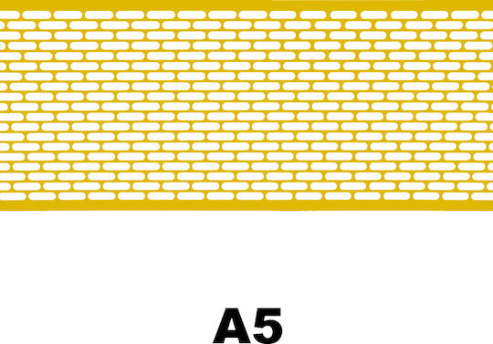 Autoline Car Decorative Grill 120cm x 20cm Yellow Color