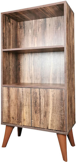 Βιβλιοθήκη Retro Brown 60x30x120εκ.