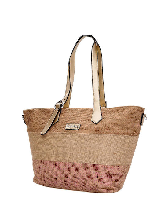 Wicker Women's Bag Shoulder Gold