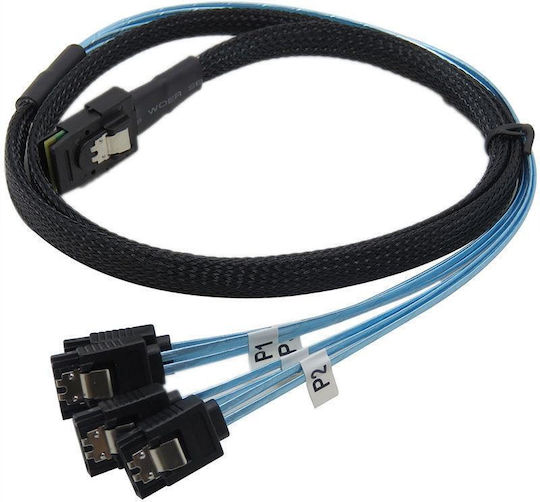 Mini Sas 36pin Sff 8087 la 4 X 7p Sata Server Cablu Lungime 50cm