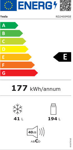 Tesla 235лт В159xШ55xД55см. Inox RD2400MSE