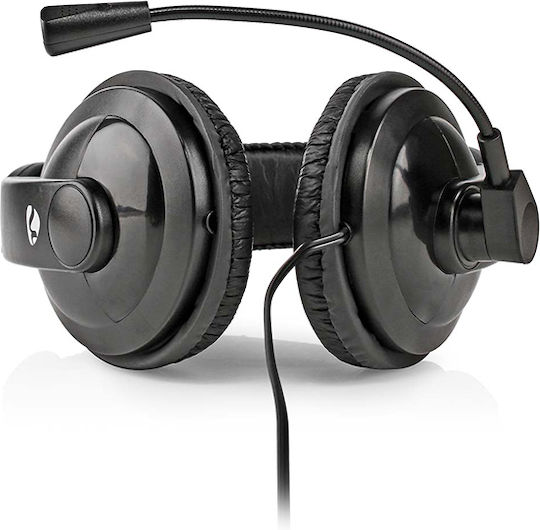 Nedis Over Ear Multimedia Ακουστικά με μικρόφωνο και σύνδεση 3.5mm Jack CHST210BK