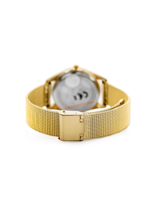 Perfect Women's Watch with Gold Metal Bracelet