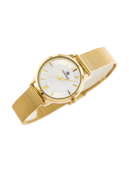 Perfect Uhr mit Gold Metallarmband