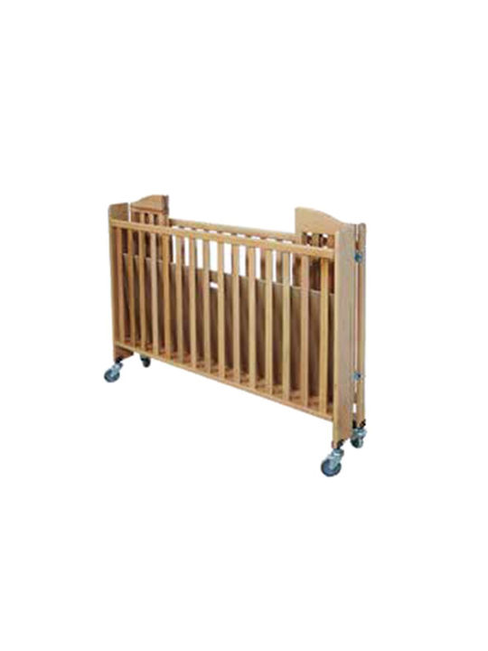 Evinoks Brown Baby Crib with Mattress