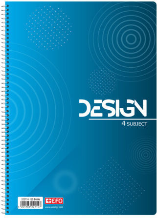 +Efo Spiral Notebook Homework A4 120 Sheets 4 Subjects 1pcs (Μiscellaneous Designs/Colors)