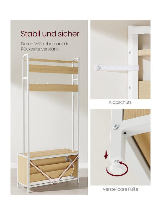 Mobilier de Intrare cu Dulap pentru Pantofi / Dulap & Bancă 85x30x180cm HSR405W09