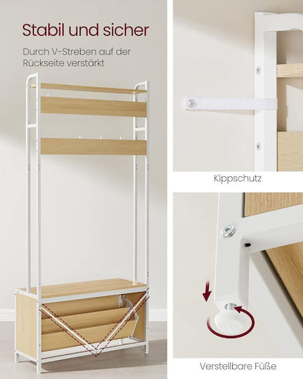 Mobilier de Intrare cu Dulap pentru Pantofi / Dulap & Bancă 85x30x180cm HSR405W09