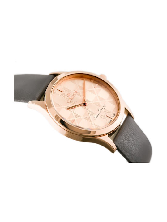 G.Rossi Women's Watch with Gray Leather Strap