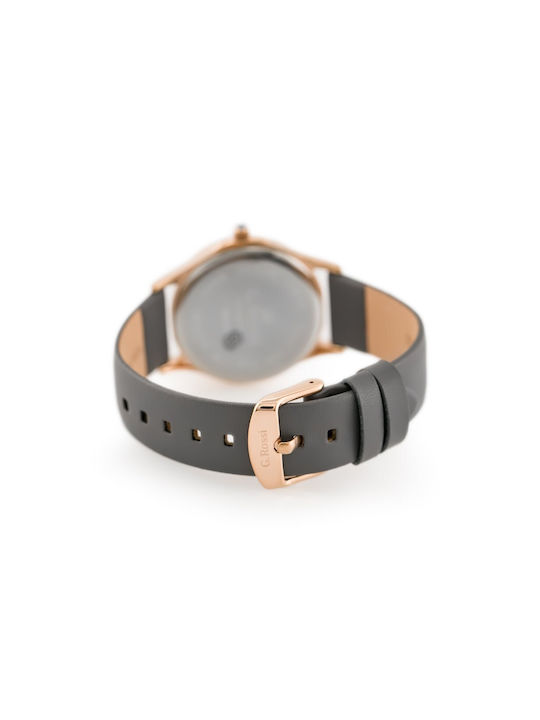 G.Rossi Women's Watch with Gray Leather Strap