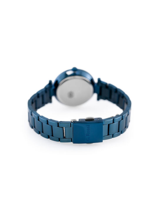 G.Rossi Women's Watch with Blue Metal Bracelet