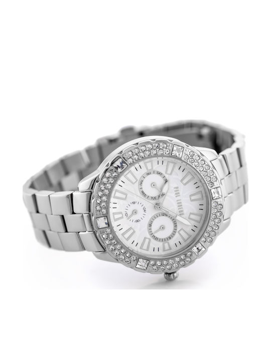 Paul Lorens Women's Watch Chronograph with Silver Metal Bracelet