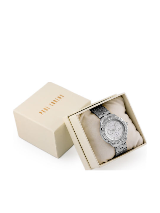 Paul Lorens Women's Watch Chronograph with Silver Metal Bracelet