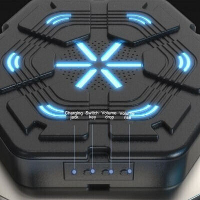 Επιτοίχια Συσκευή Προπόνησης Πυγμαχίας με Bluetooth, Smart Music Boxing Machine Επιτοίχιος Στόχος Πολεμικών Τεχνών Μαύρος