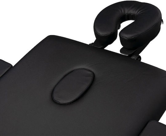 Prestige Aluminum Folding Black Massage and Physiotherapy Bed 186x59cm
